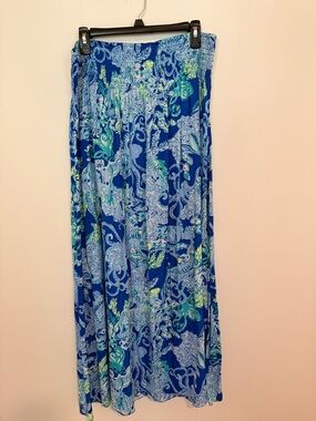 *NWT* Lilly Pulitzer Bodhi Maxi Skirt in Blue Current Sea Sirens